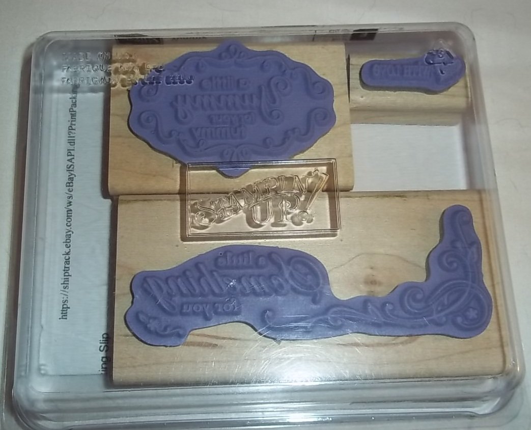 Stampin' Up Yummy Rubber Stamps Set of 3 - Retired Collectible Stamps for Card Making, Scrapbooking & DIY Crafts - Perfect for Birthday Cards, Wedding Invitations & Home Decor Projects