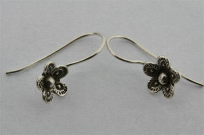 Kahlo Flower Hook Earrings - Boho Chic Dangle Earrings for Women, Handmade Floral Statement Jewelry - Perfect for Parties, Weddings & Everyday Wear