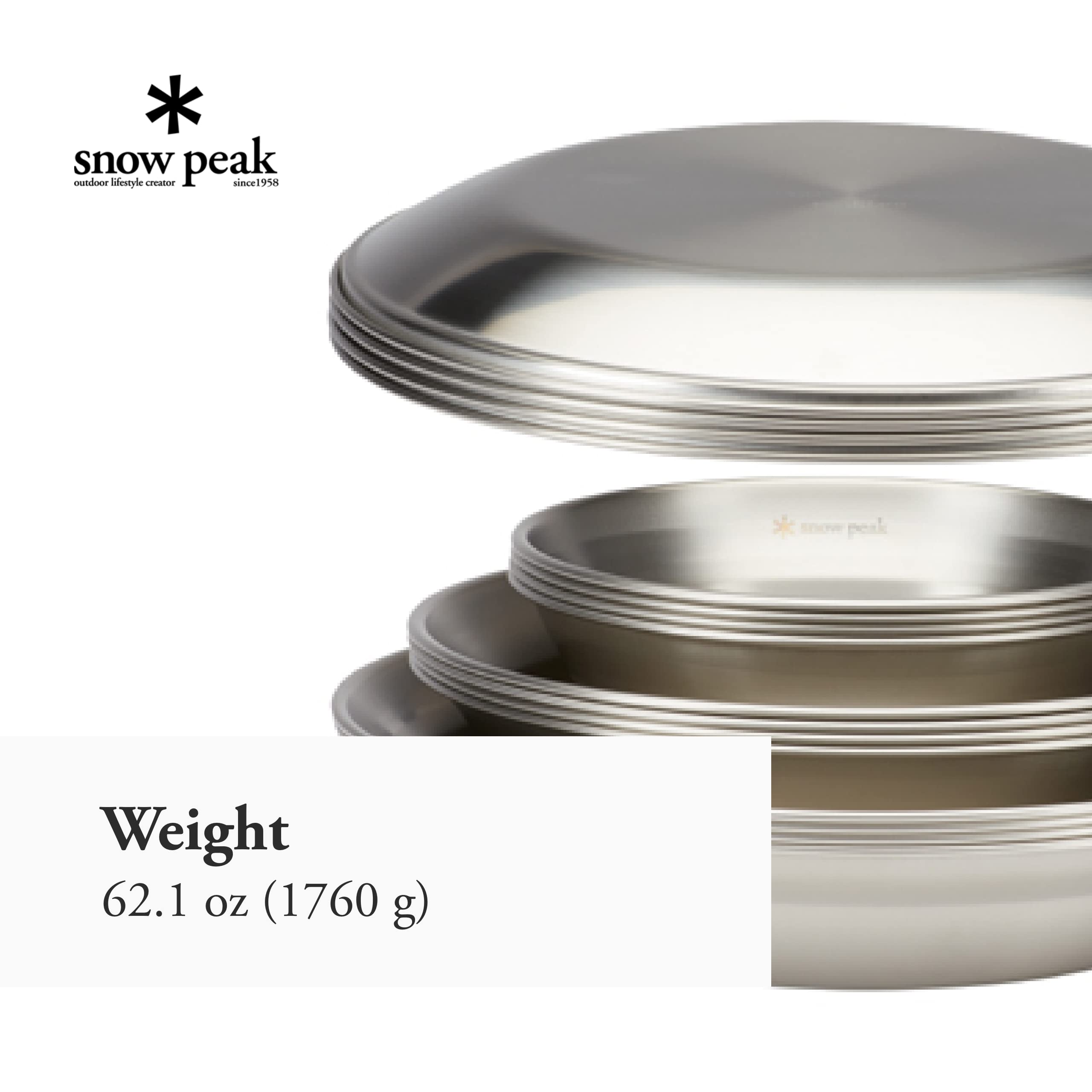Snow Peak 16-Piece Large Tableware Set - Plates, Bowls & Dishes for Family Camping & Outdoor Dining | Durable Dinnerware for Picnics, BBQs & RV Trips