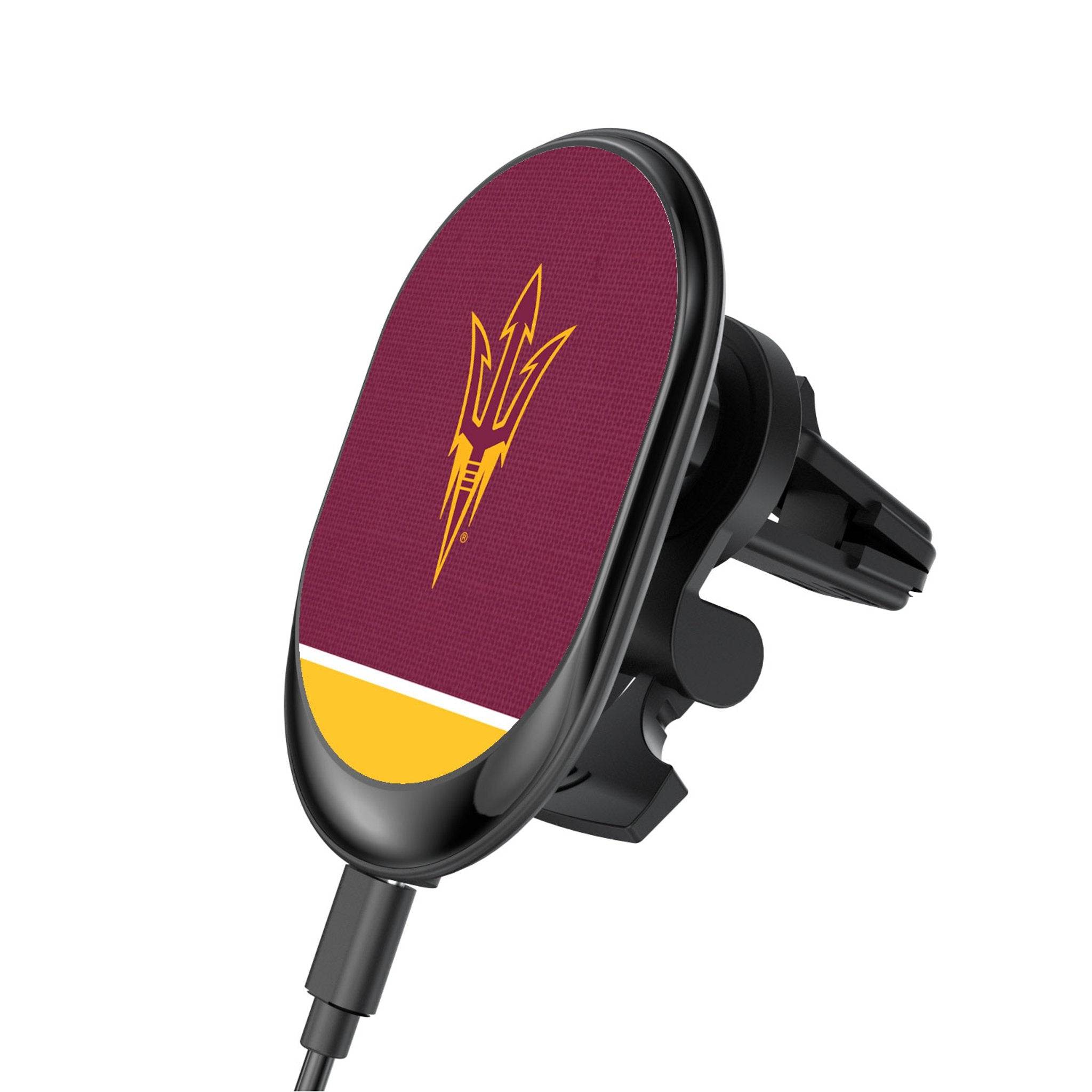 Arizona State University Sun Devils Wireless Magnetic Car Charger - Fast Charging, Strong Magnet, Compatible with iPhone & Android - Perfect for Road Trips & Commuting