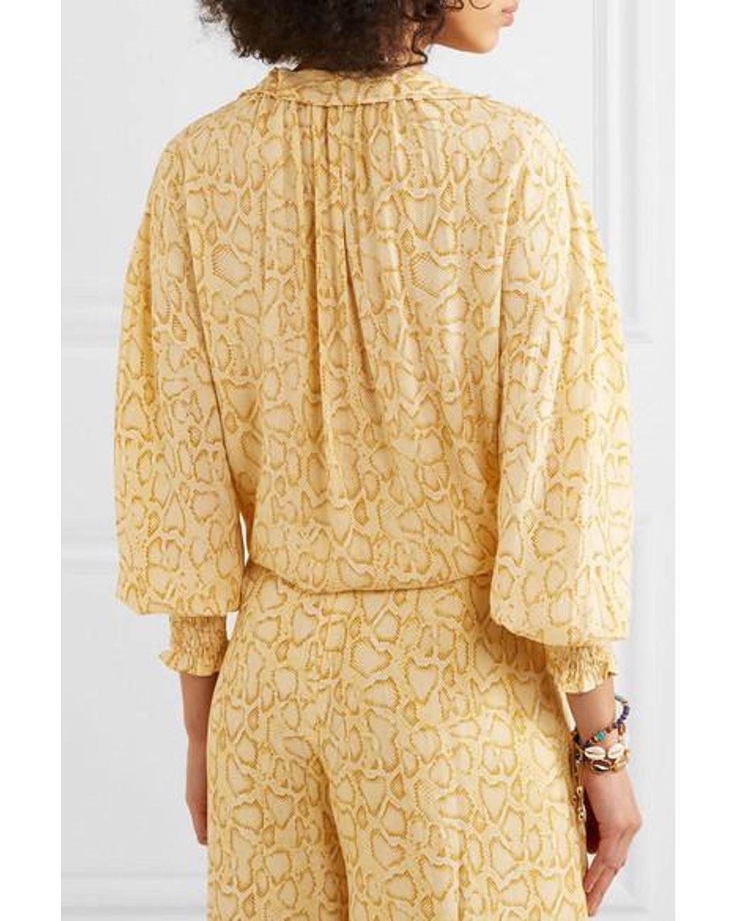 Aira Knot Shirt Petra Snake Print Women's Blouse - Stylish & Comfortable Top for Casual Wear, Office Outfits & Date Nights