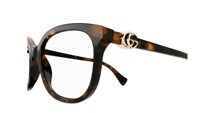 Gucci GG1075OA 002 Havana Soft Square Women's Eyeglasses - Stylish Designer Glasses for Women, UV Protection & Lightweight Frame | Perfect for Work, Travel & Everyday Fashion