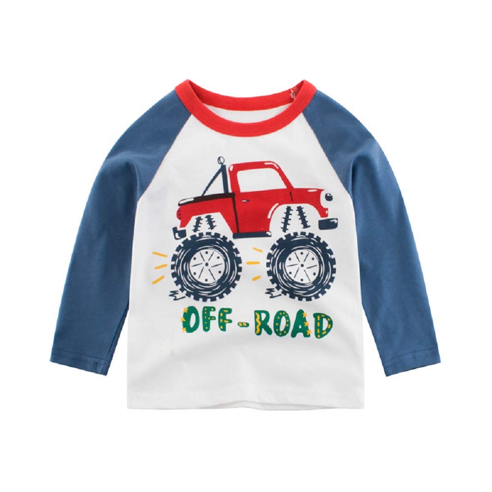 Warmbaby Boys' Long Sleeve T-Shirts for Kids - Soft Cotton Comfort Shirts for School, Play & Everyday Wear