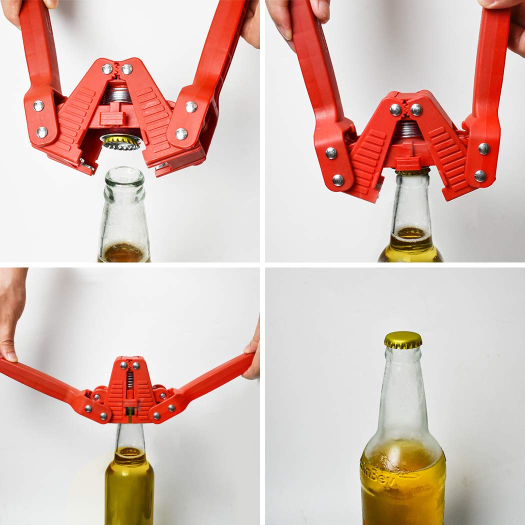 Manual Bottle Capper Tool - Double Lever Hand Capper with 144 Beer Bottle Caps for Home Brewing, Bottle Sealer | Perfect for Craft Beer, Wine & Soda Making (Bottle Capper-1)