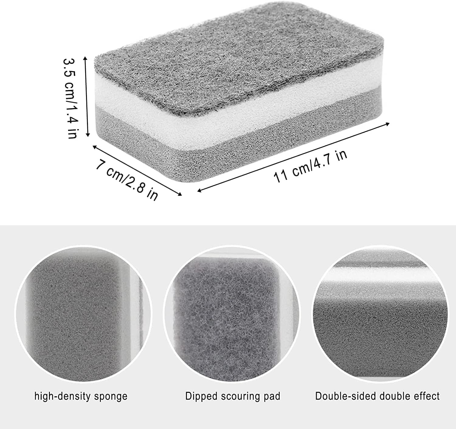 Non-Scratch Kitchen Sponges Bulk - 200 Pack for Dishwashing, Travel & Camping