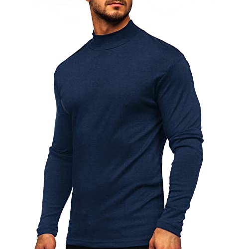 Navy-half Turtleneck
