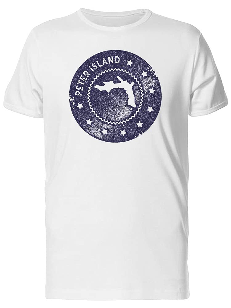 Smartprints Peter Island Grunge Map Graphic T-Shirt for Men - Vintage Style Casual Tee for Travel, Streetwear & Everyday Wear