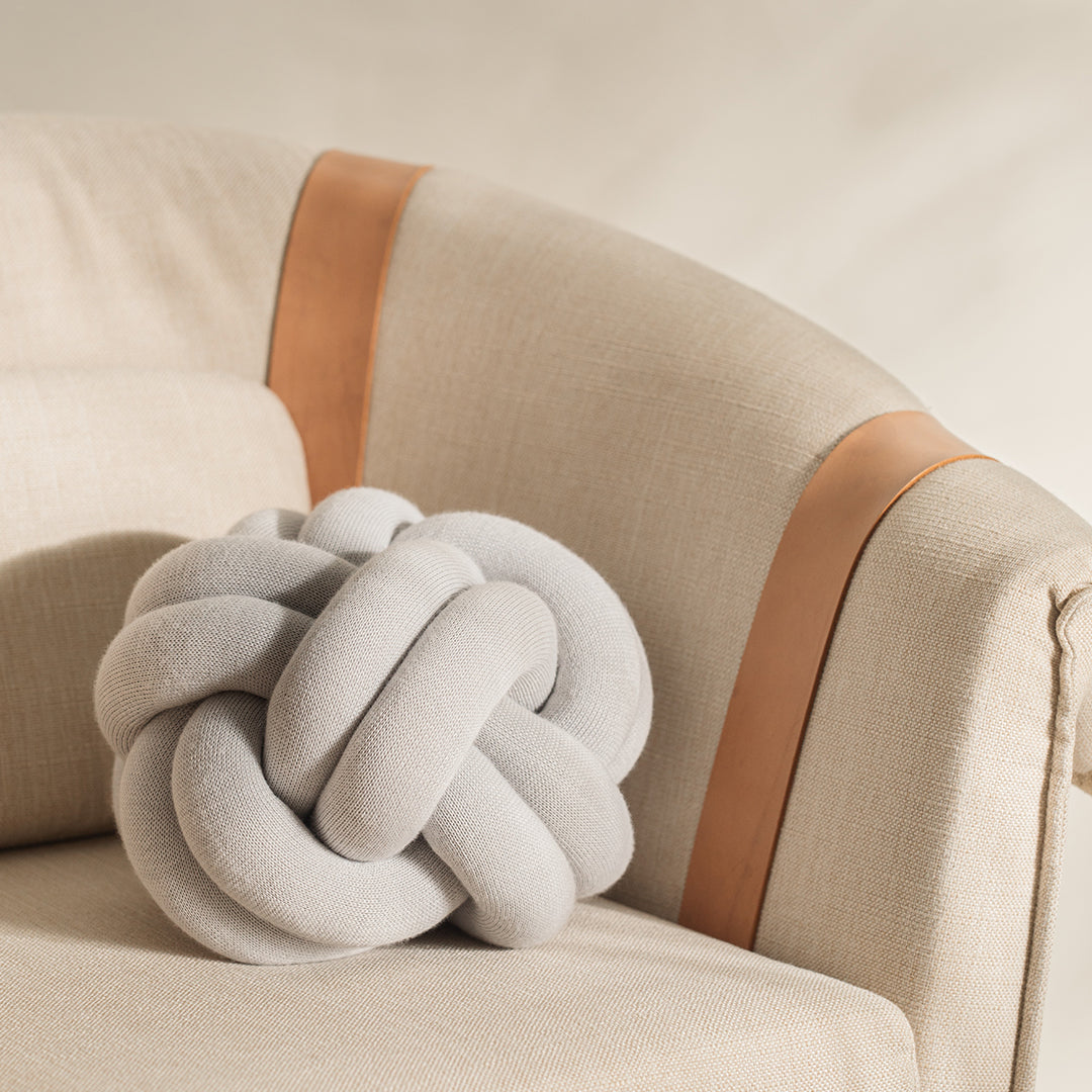 Sigurdardottir Knot Cushion - Modern Nordic Home Decor by Design House Stockholm - Perfect for Living Room, Bedroom & Sofa Styling
