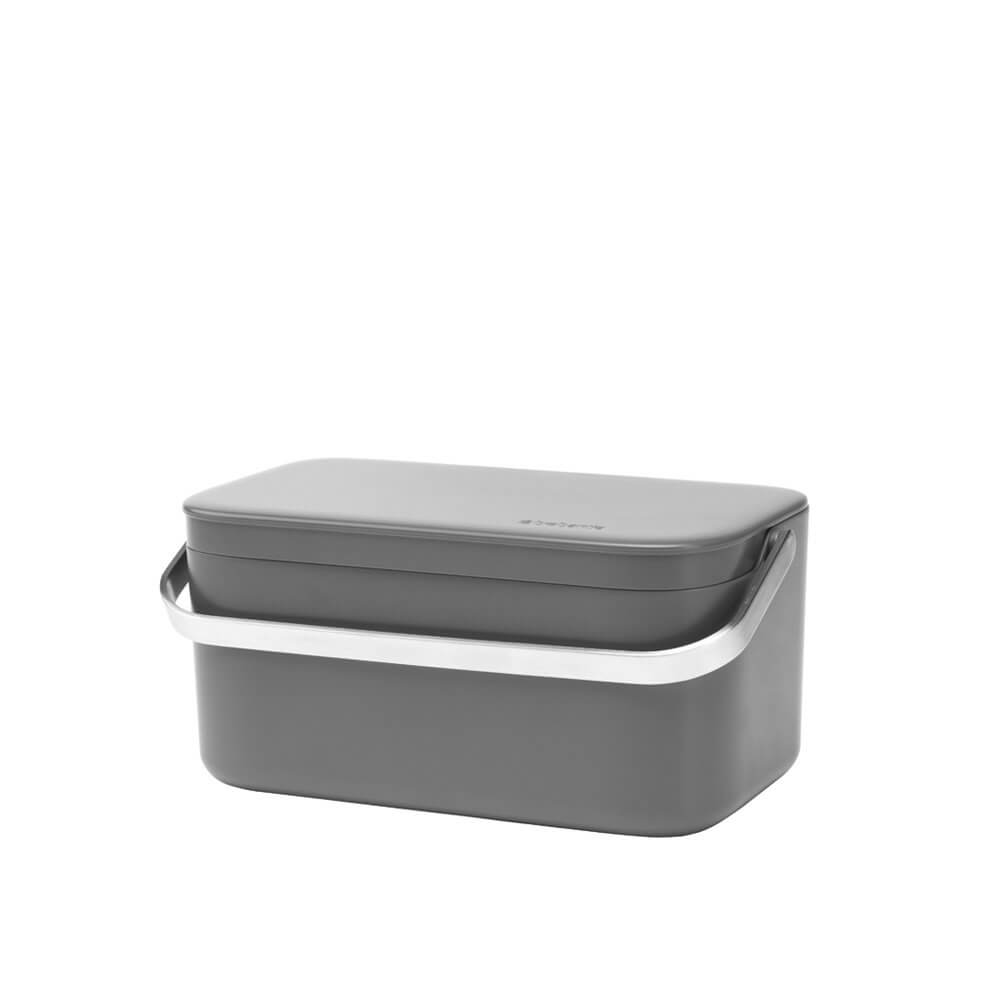 Eco-Friendly Kitchen Compost Bin - Jade or Grey Food Waste Caddy for Organic Recycling | Perfect for Countertop, Under Sink, and Sustainable Living