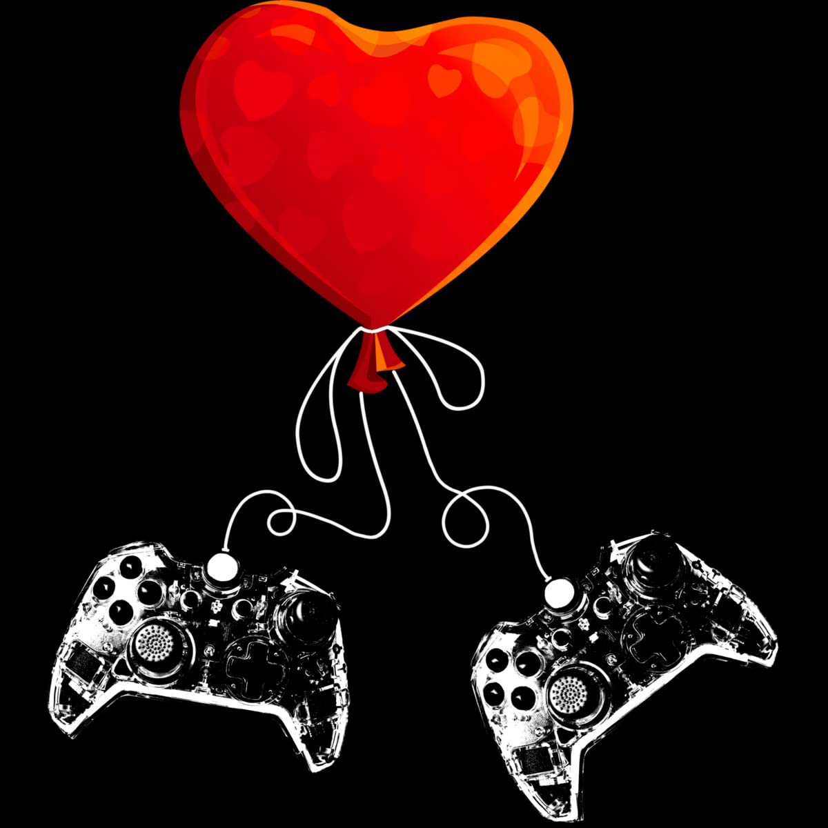 Design By Humans Unisex Video Gamer Heart Controller Valentine's Day T-Shirt & Pullover Hoodie for Kids & Boys - Perfect for Gaming, Valentine's Gifts & Casual Wear
