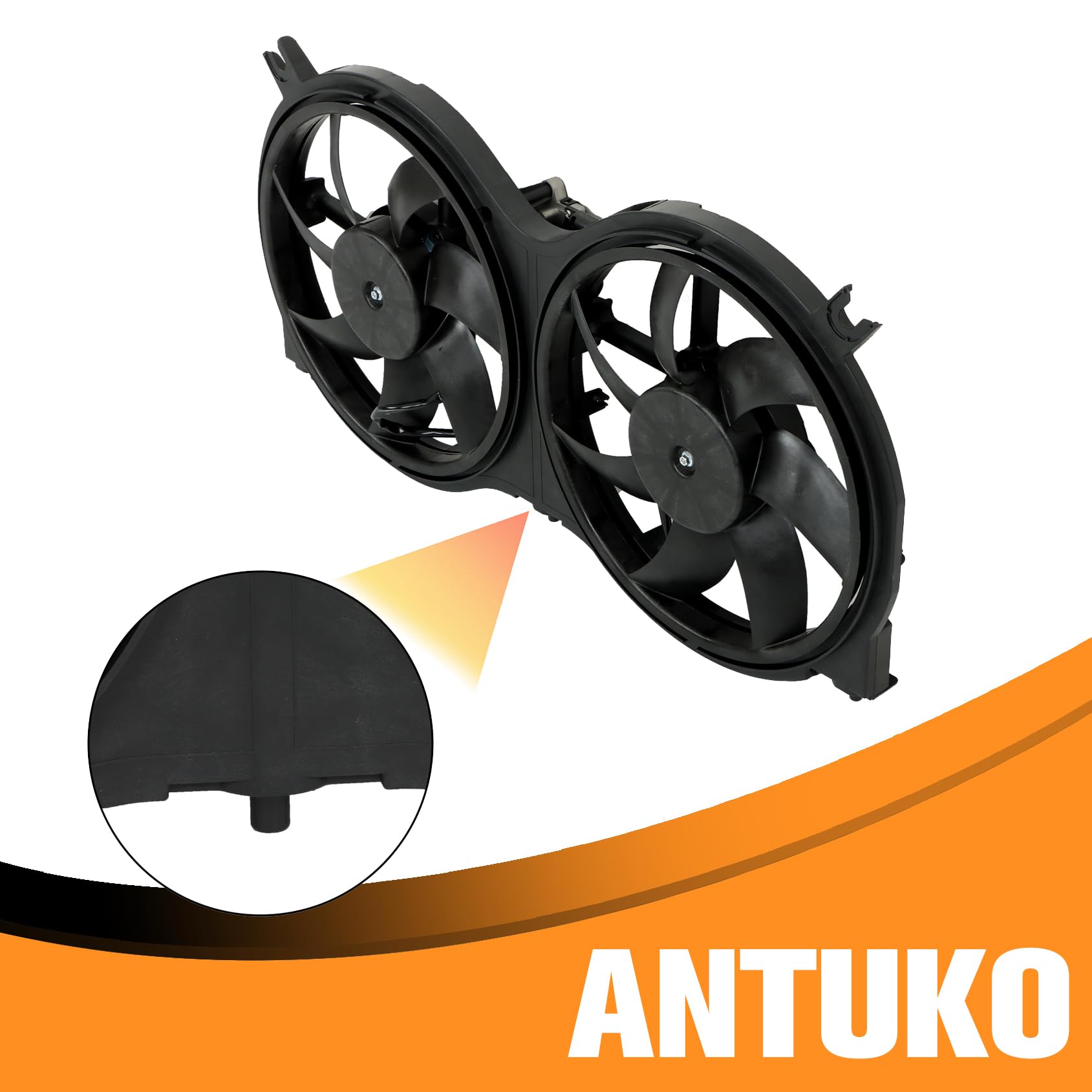 Radiator Condenser Cooling Fan Assembly Replacement for 2013-2020 Nissan Pathfinder, 2013 Infiniti JX35, 2014-2020 Infiniti QX60 - OEM Part # NI3115149 623760 - Perfect for Overheating Prevention & AC System Repair