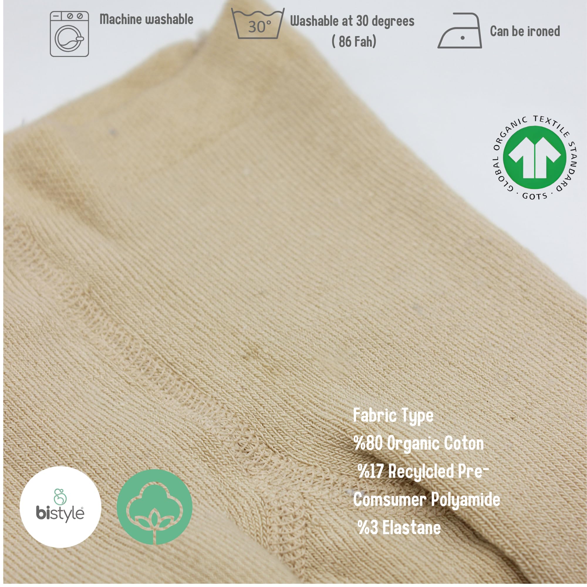 Bistyle Baby Girls Thick Warm Soft Organic Cotton Tights & Leggings | Non-Slip Pantyhose for Newborns, Infants & Toddlers | Perfect for Winter, Playtime & Everyday Comfort