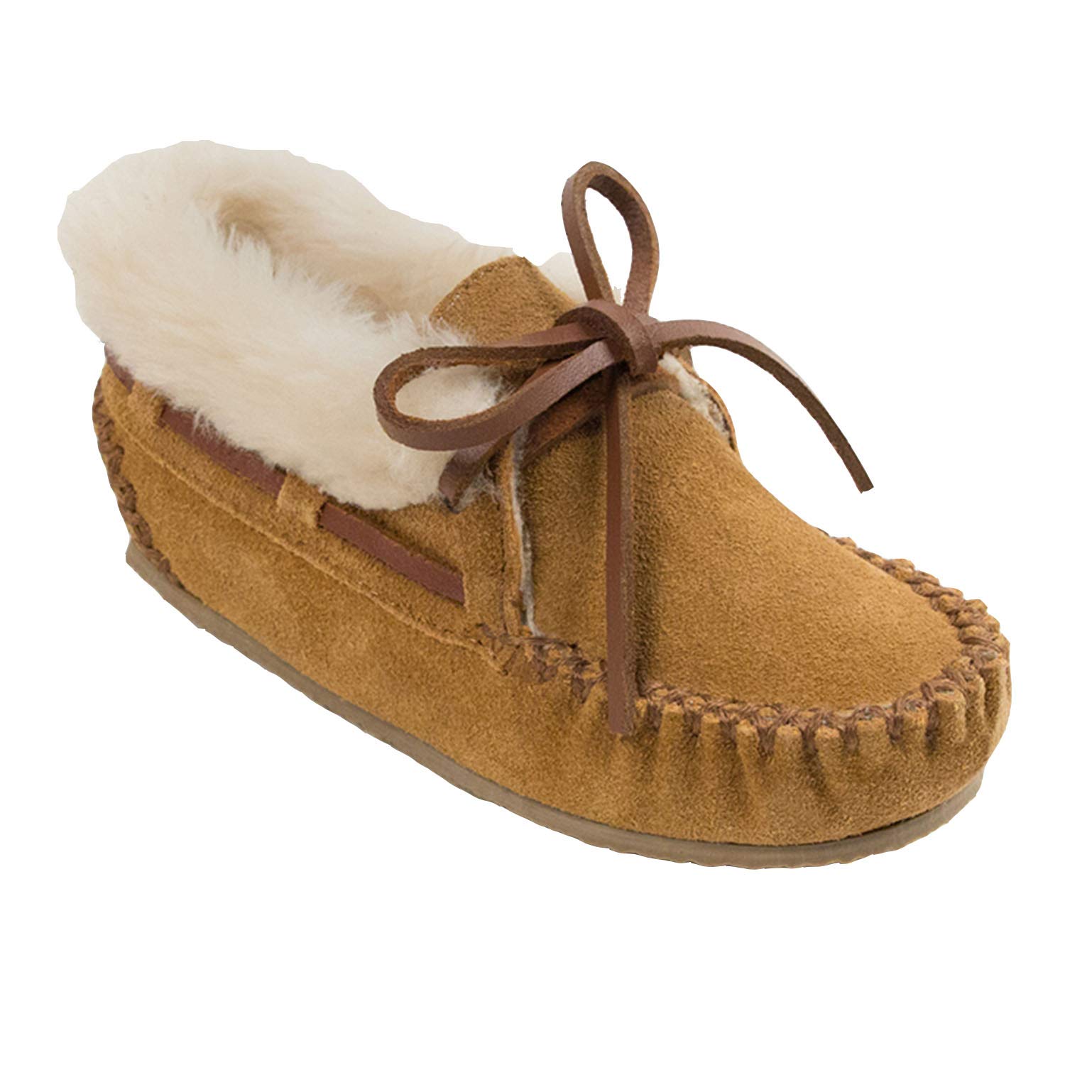 Minnetonka Charley Bootie for Toddler, Little Kid & Big Kid - Soft Leather Moccasin Shoes for Boys & Girls - Perfect for Casual Wear, Outdoor Play & School Activities