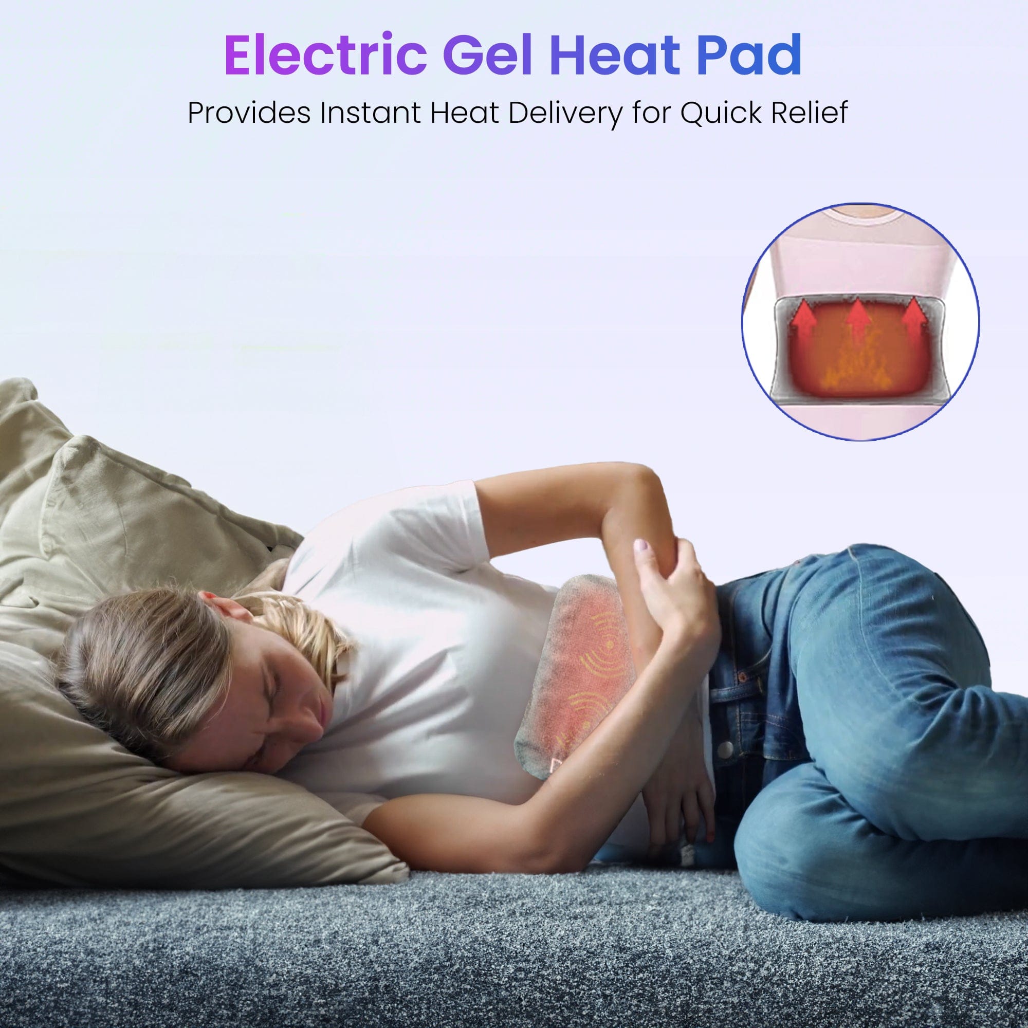Dr Trust USA Small Orthopaedic Electric Heating Pad with Hand Straps - Relieve Back Pain, Muscle Soreness & Joint Discomfort - Perfect for Home, Office & Travel Use