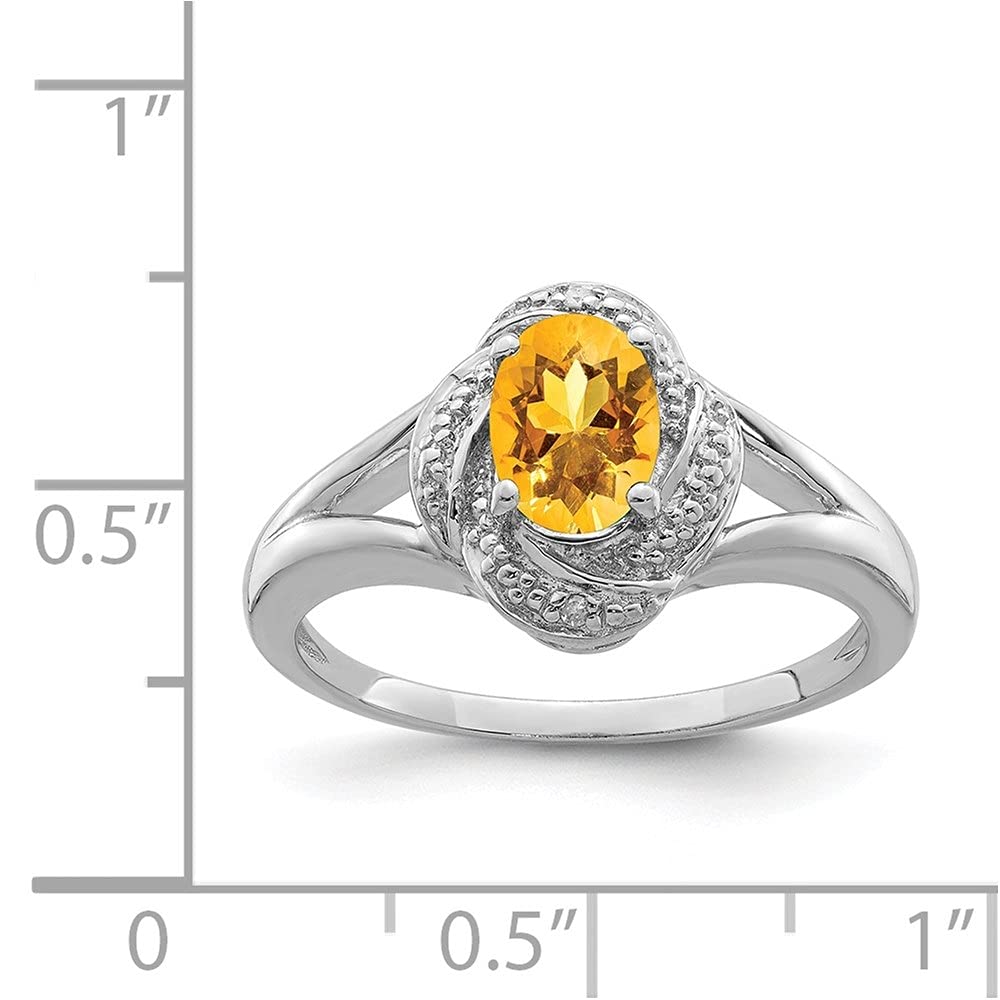 0.81ct Oval Cut Citrine & Diamond Accent Engagement Ring for Women - 14K Gold Wedding Promise Ring - Perfect for Proposals, Anniversaries & Special Occasions