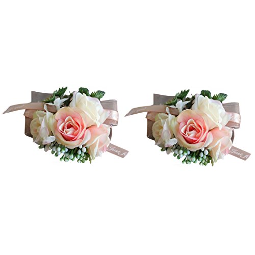 Lt Pink Wrist Corsage X2