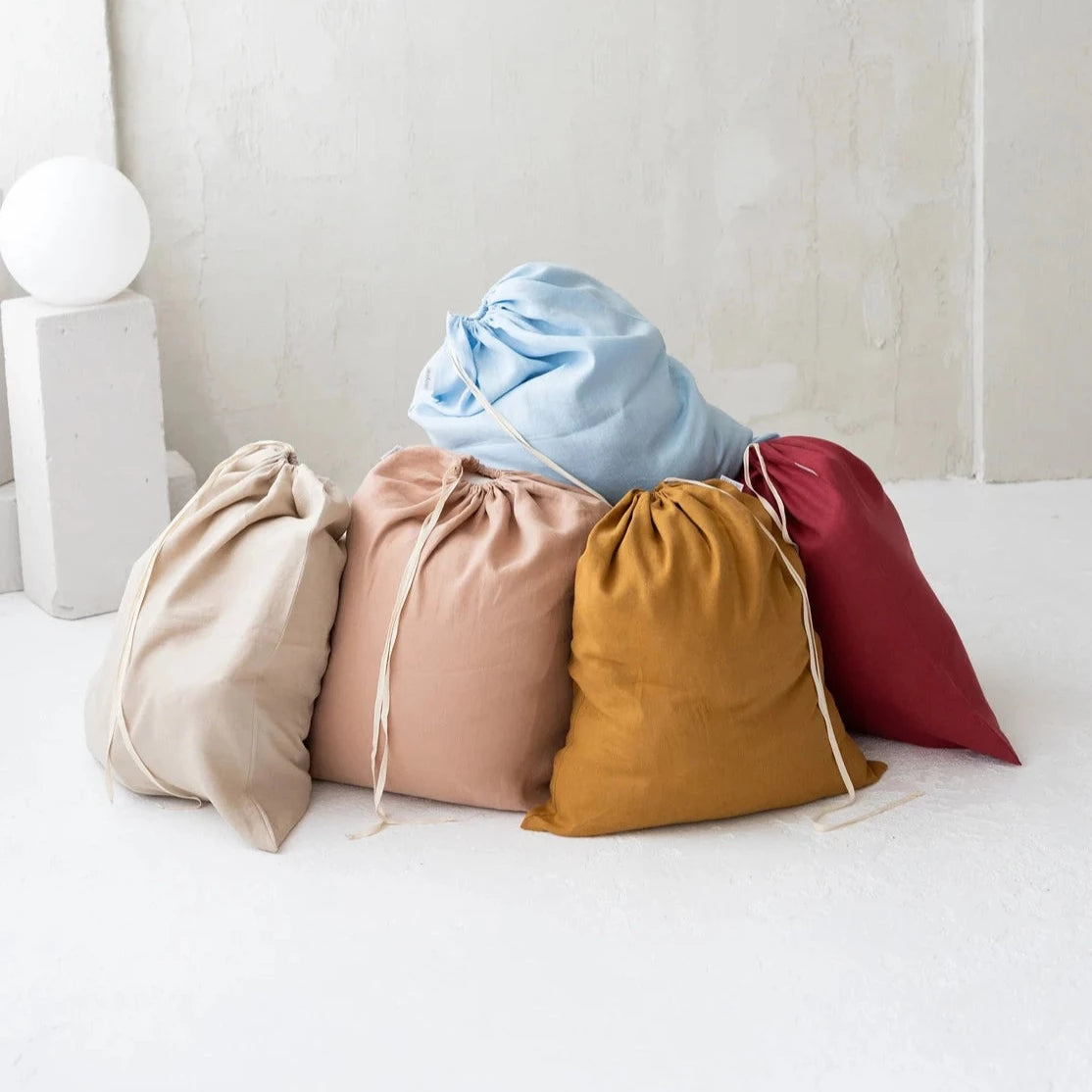 Premium Linen Laundry Bag - Breathable & Durable Hamper with Multiple Color Options | Perfect for Travel, Gym, College Dorm & Home Organization
