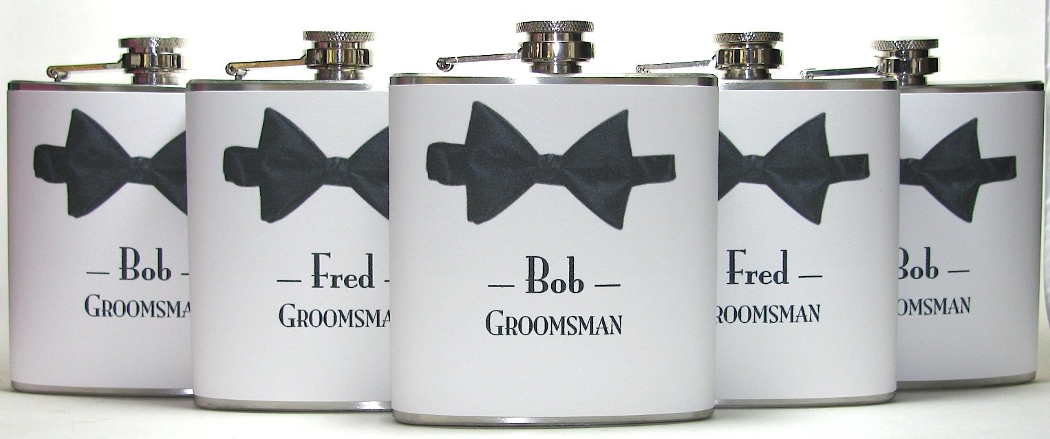 Personalized 6 oz Stainless Steel Liquor Hip Flask - Engraved Groomsmen Gift for Weddings, Bachelor Parties & Special Occasions