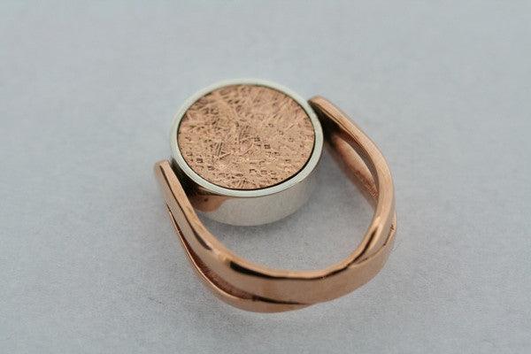 Obsidian and Copper Flip Ring for Men & Women - Elegant Handmade Jewelry for Everyday Wear, Gifts, and Special Occasions