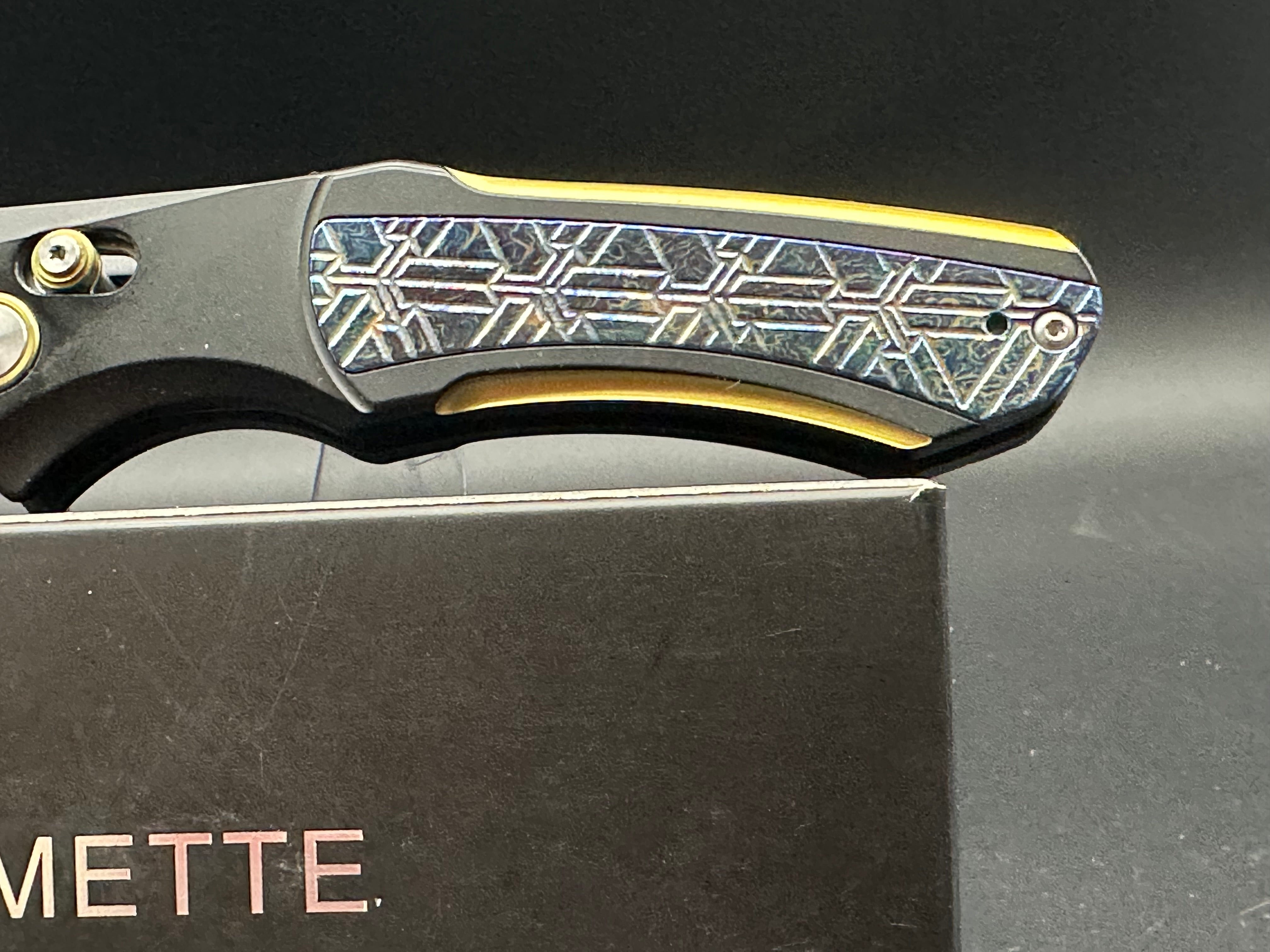 REMETTE Premium Pocket Knife - M390 Pearlescent Blade & Flame Blue Titanium Handle | EDC, Camping, Hiking & Outdoor Survival Gear