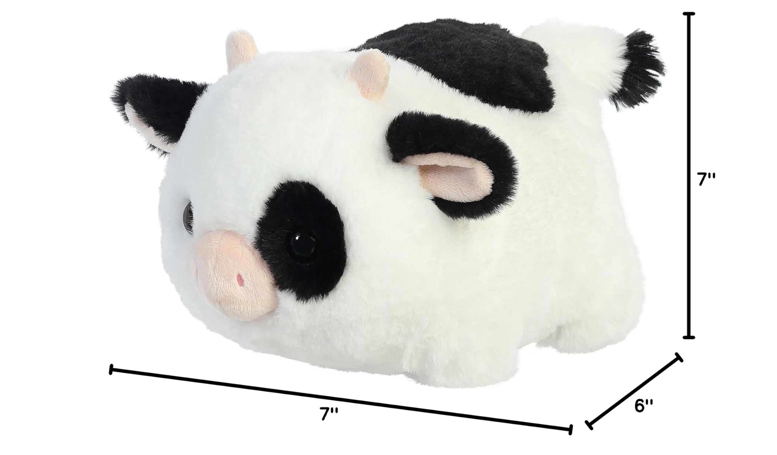 Aurora® Adorable Spudsters™ Tutie Cow Plush Toy - 10 Inch Soft White Stuffed Animal for Kids, Best Comforting Cuddles & Playful Companion - Perfect for Nursery Decor, Birthday Gifts & Bedtime Snuggles