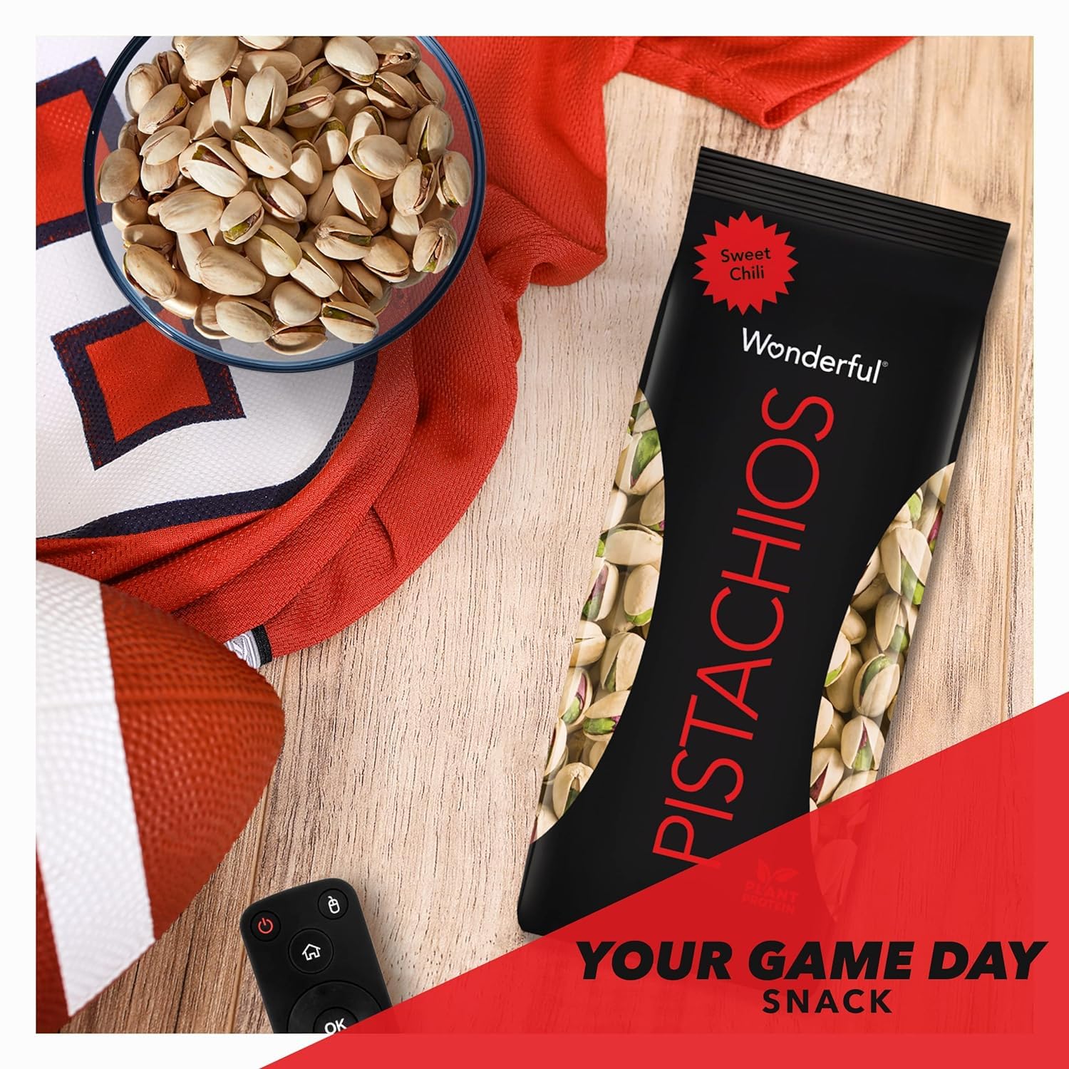 Wonderful Pistachios In Shell - Sweet Chili Flavored Nuts, 4.5oz (Pack of 8) | High Protein Healthy Snacks for Adults | Perfect for Office, Hiking & Road Trips