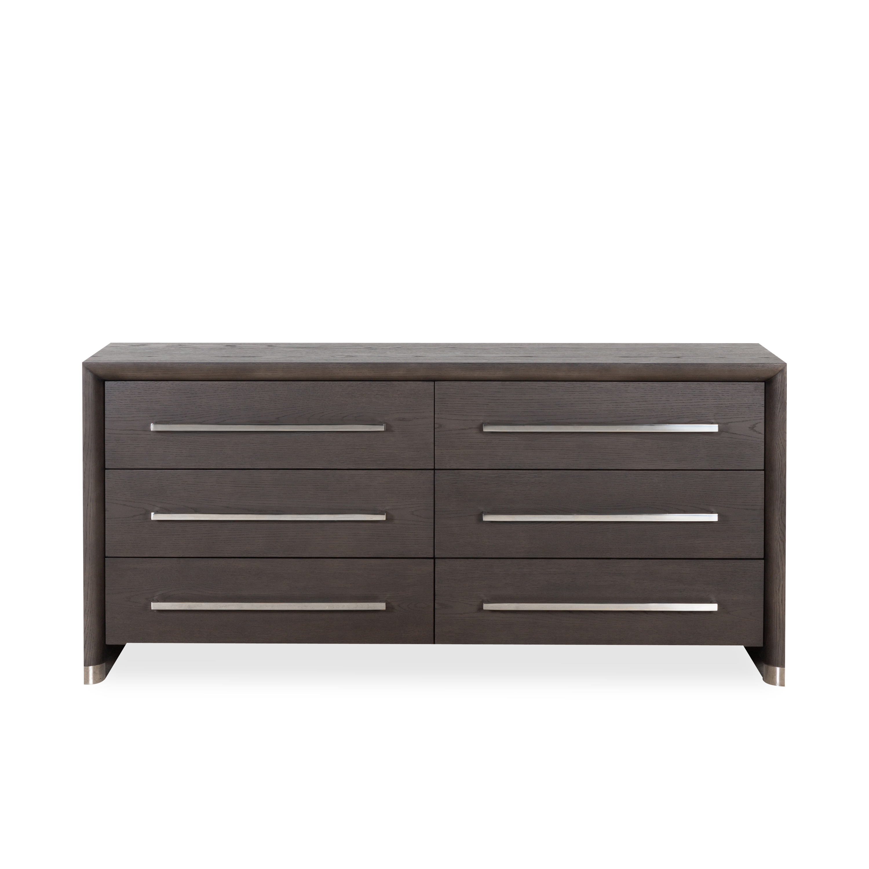 Modern 6-Drawer Cascade Dresser with Solid Wood Construction - Perfect for Bedroom, Living Room, or Office Storage Organization
