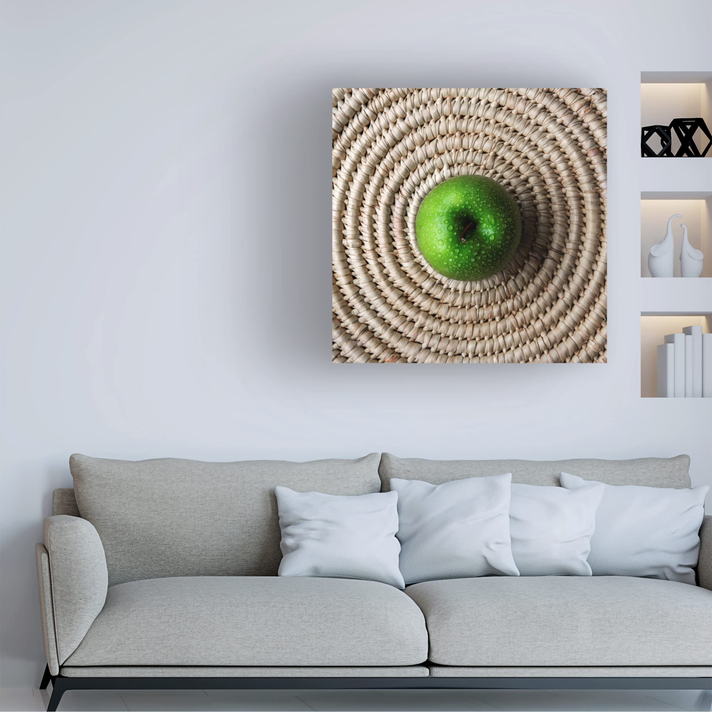 David H Yang 'An Apple A Day' Canvas Wall Art Print - Modern Home Decor for Living Room, Bedroom & Office