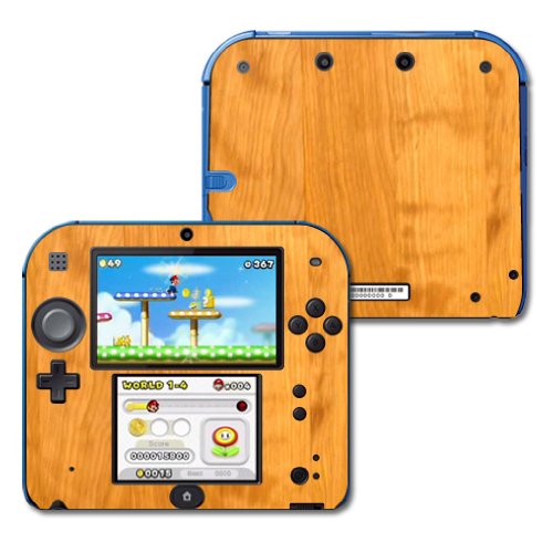 MightySkins Nintendo 2DS Skin Wrap Sticker - Premium Birch Wood Grain Design | Protective Vinyl Decal Cover | Perfect for Gaming, Travel & Personalization