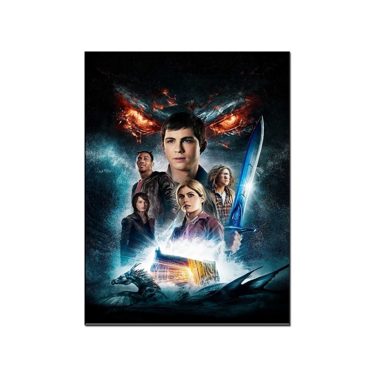 Percy Jackson Sea of Monsters Movie Poster - 12x16 Inch (30x40cm) Canvas Wall Art Print for Living Room, Bedroom & Home Theater Decor - Perfect Gift for Fantasy Fans & Teen Room Decoration
