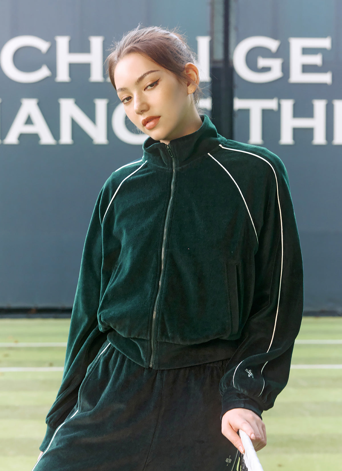 Soft Velour Track Zip Up Hoodie for Women - Cozy Lounge Wear & Casual Outfit for Home, Gym, and Running