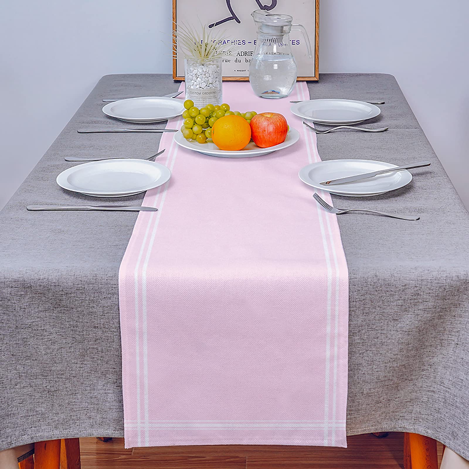 Farmhouse Burlap Table Runner 13