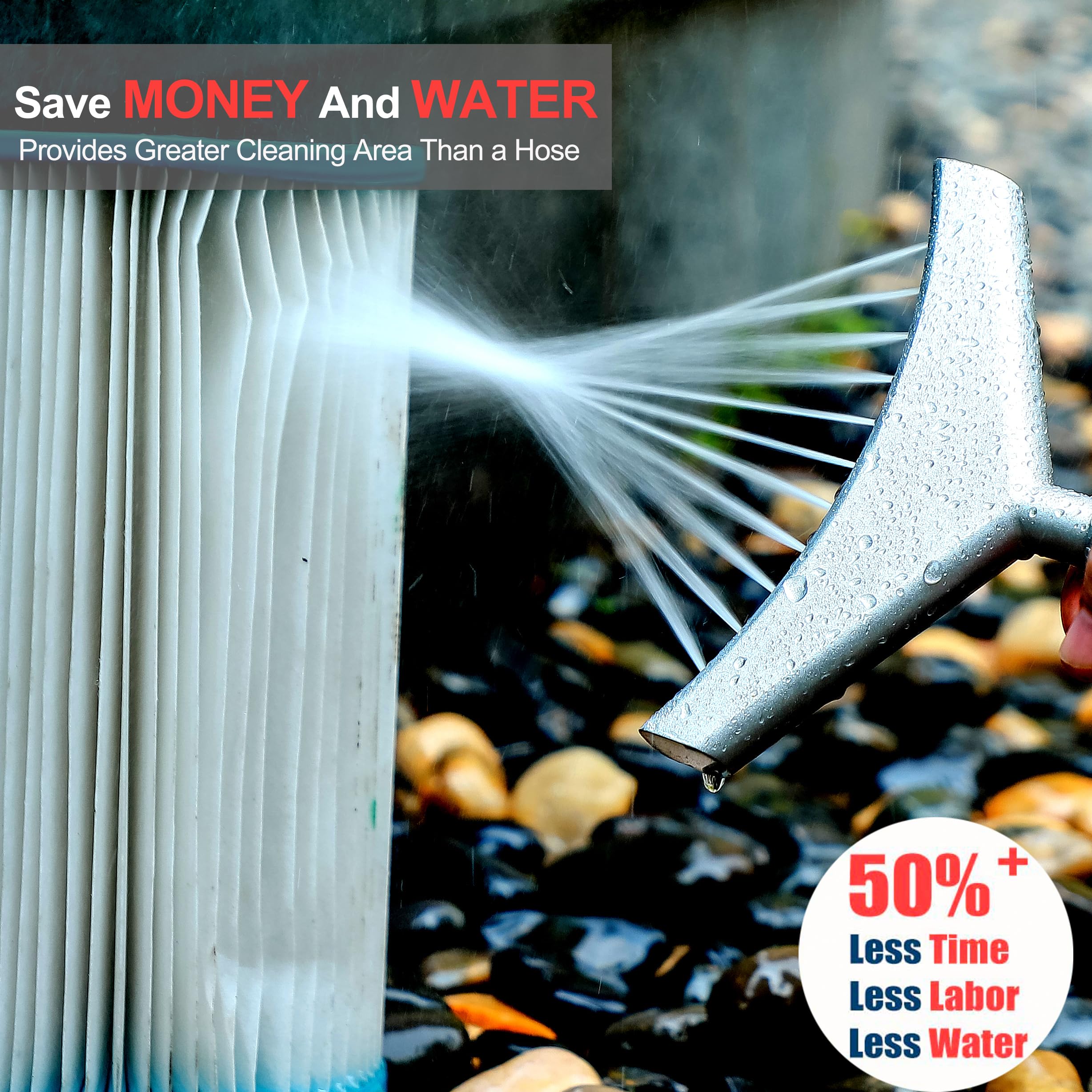 Kaviar Pool Filter Cleaner - Powerful Cartridge Cleaning Tool for Pools, Spas & Hot Tubs | Quickly Removes Leaves, Debris & Dirt | Ideal for Regular Pool Maintenance & Filter Cleaning