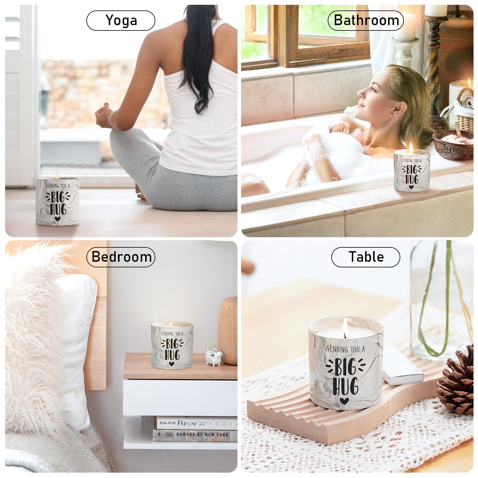 Thinking of You Gifts for Women - Lavender Scented Soy Candles 6oz | Comforting Get Well Soon & Miss You Gifts for Best Friends, Mothers | Perfect for Relaxation, Home Decor & Stress Relief