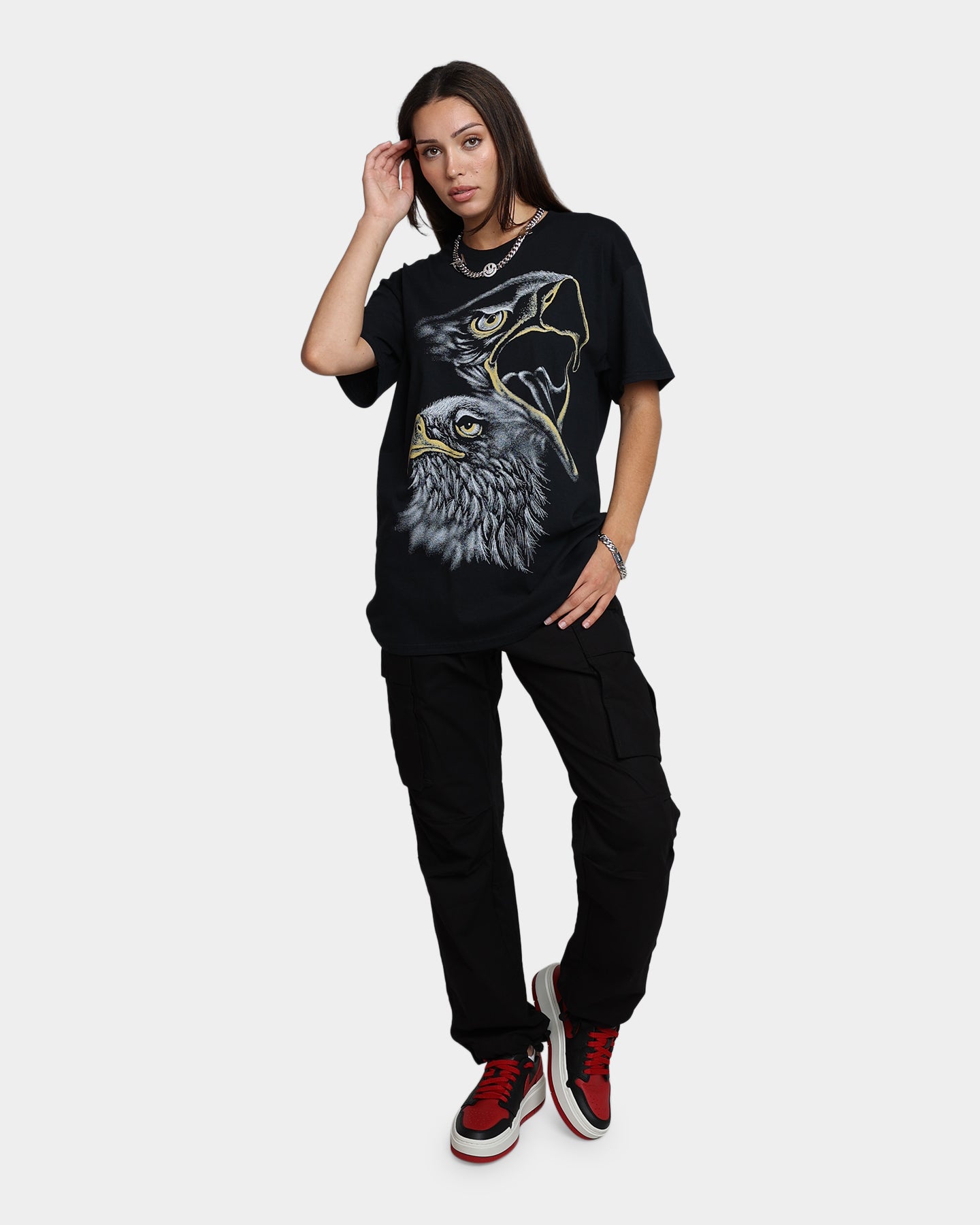 American Thrift Sky Belongs to The Eagle Graphic T-Shirt - Black | Patriotic Vintage Style Tee for Men & Women | Perfect for 4th of July, Veterans Day & Casual Outfits