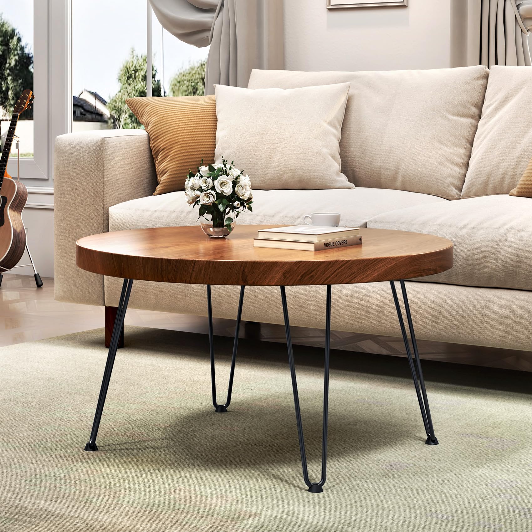 TENGCHANG 18 Inch Black Metal Hairpin Table Legs Set of 4 - Heavy Duty Furniture Legs for Coffee Tables, Dining Desks & Benches - Perfect for Modern Home, Office & Cafe Decor