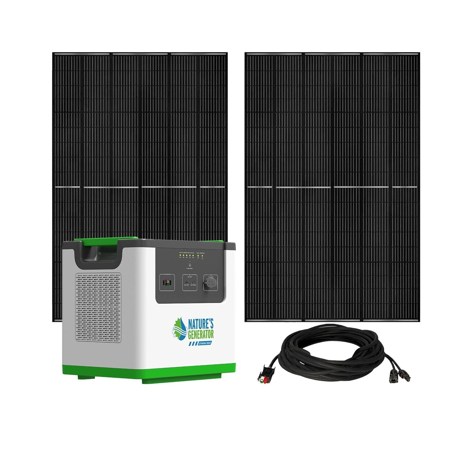 Nature's Generator Lithium 3600 Power Pod - Portable Solar Generator for Camping, RV & Emergency Backup Power | Off-Grid Energy Solution