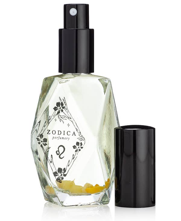 Leo Crystal Infused Zodiac Perfume - Natural Aromatherapy Essential Oil Perfume for Women & Men, Zodiac Sign Inspired Fragrance for Daily Wear, Meditation & Spiritual Healing