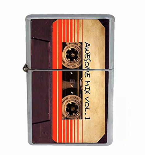 Vintage Cassette Tape Flip Top Oil Lighter - Retro Music Design for Smoking, Collecting & Gifting - Perfect for Cigarette Enthusiasts & Music Lovers