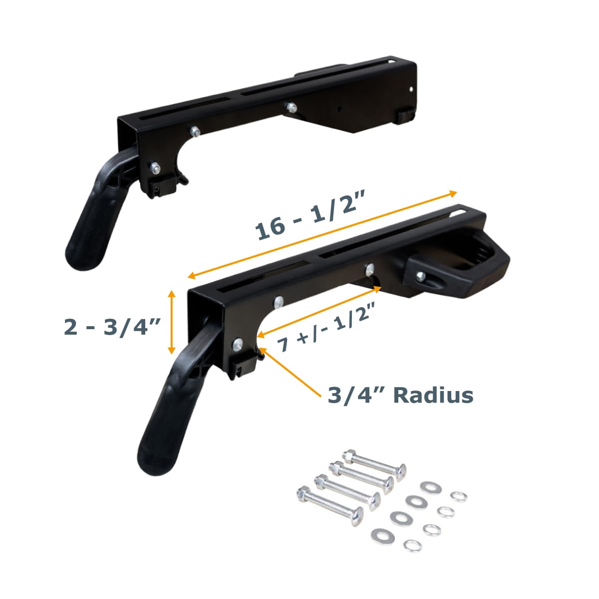 POWERTEC MT4000MBA Miter Saw Brackets (2-Pack) - Fits Ryobi, Craftsman for DIY Projects