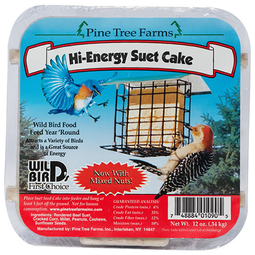 High Energy Suet Cakes for Wild Birds - 12 Pack | Premium Bird Food for Woodpeckers, Bluebirds & More | Perfect for Backyard Bird Feeders & Winter Feeding