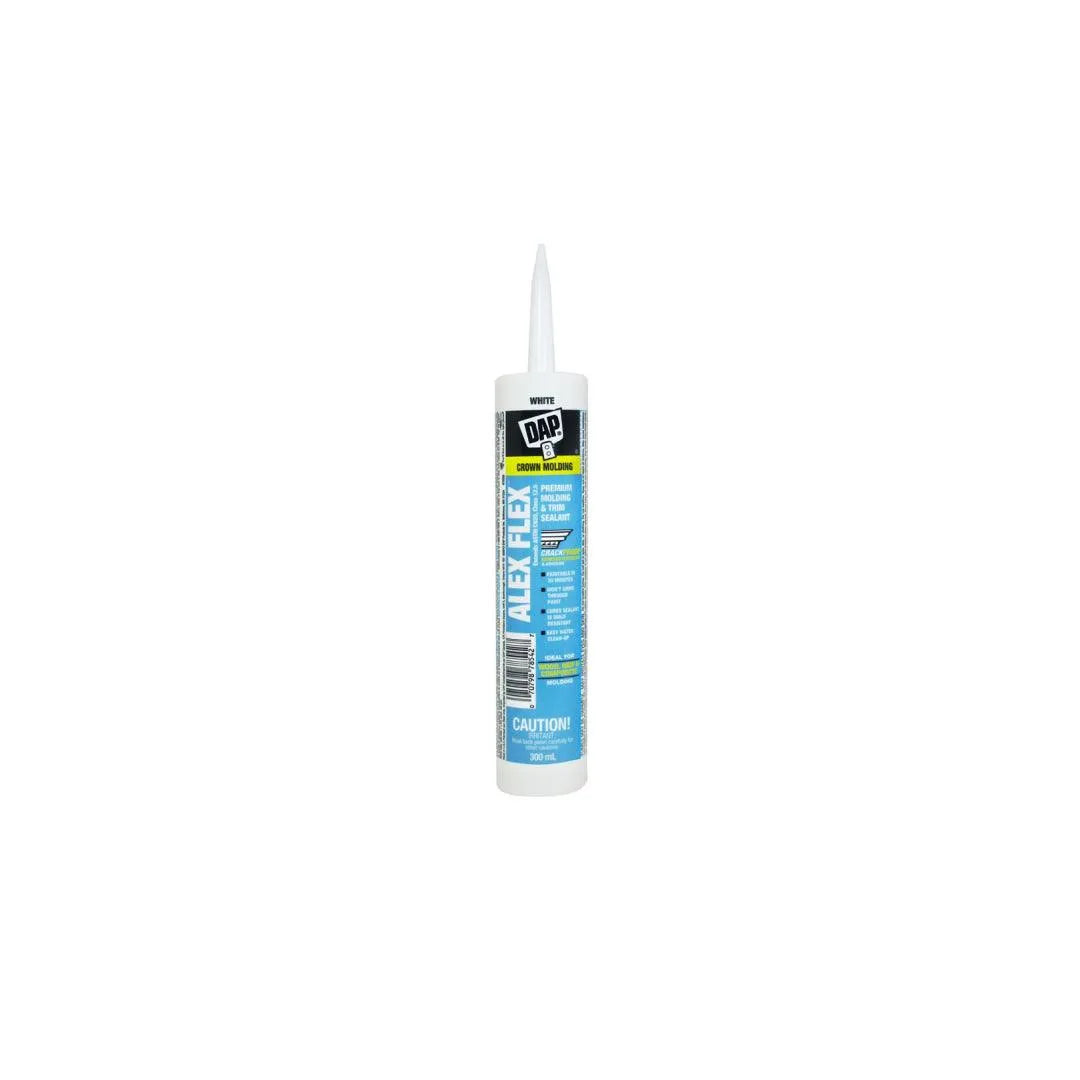 Alex Flex Premium Molding & Trim Latex Sealant 300ml - Waterproof Adhesive for Home Repairs, DIY Projects & Construction - Perfect for Windows, Doors, Baseboards & Bathrooms