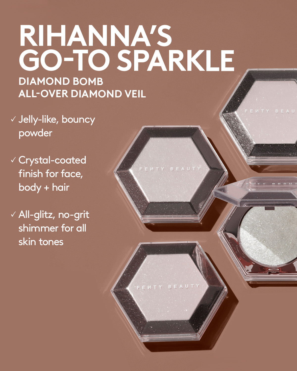 Diamond Bomb All Over Diamond Veil – How Many Carats?! | Sparkling Face & Body Glitter for Parties, Weddings & Special Events
