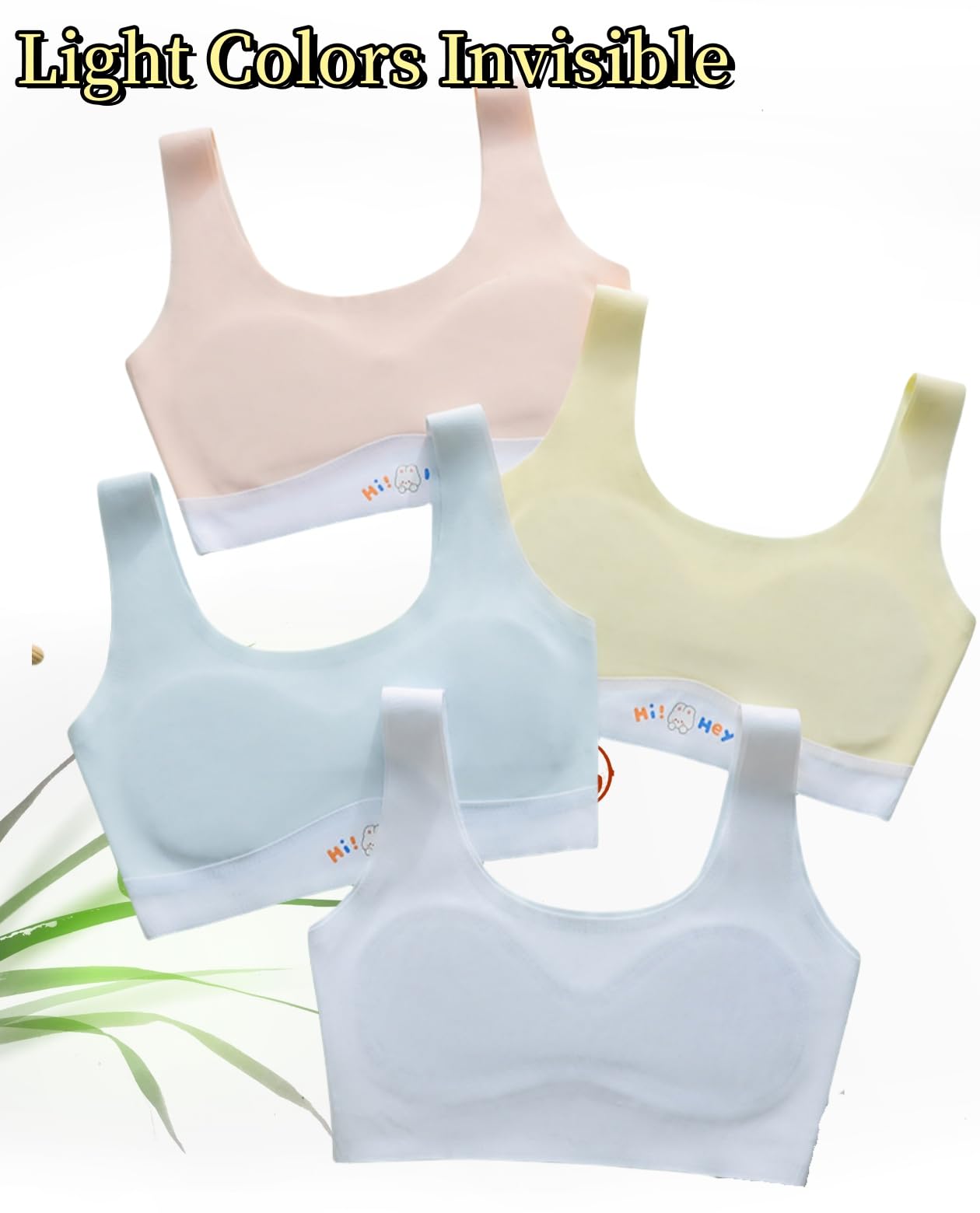 Girls Training Bra with Pads for Teens & Beginners - Comfortable First Bras for School & Sports