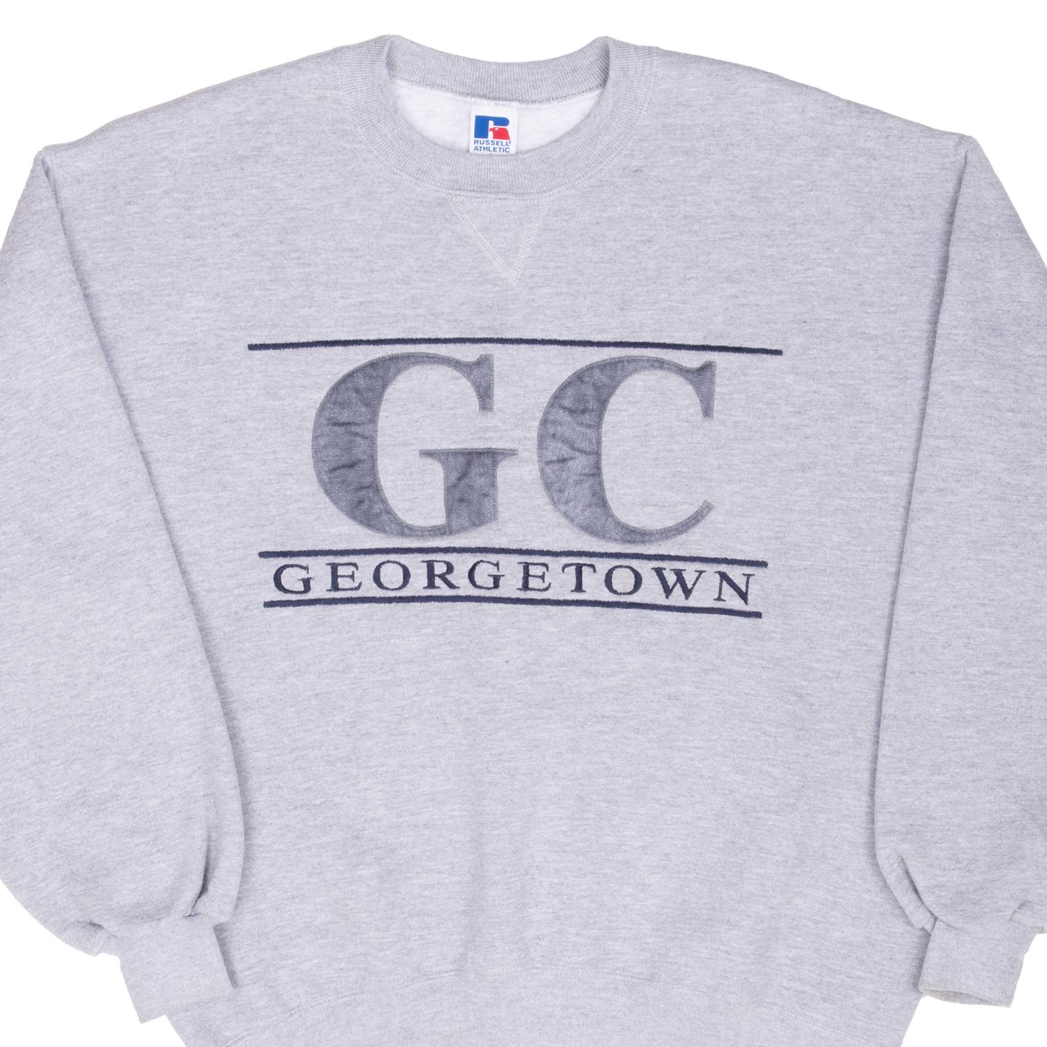 Vintage Georgetown College Russell Sweatshirt 1990s Large Made in USA - Retro College Apparel for Casual Wear & Collectors