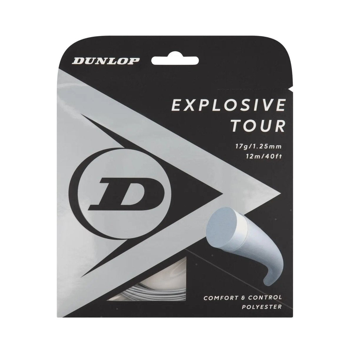 Dunlop Explosive Tour 17 Tennis String - High Performance Polyester String for Power & Spin | Perfect for Competitive Players & Tournament Play
