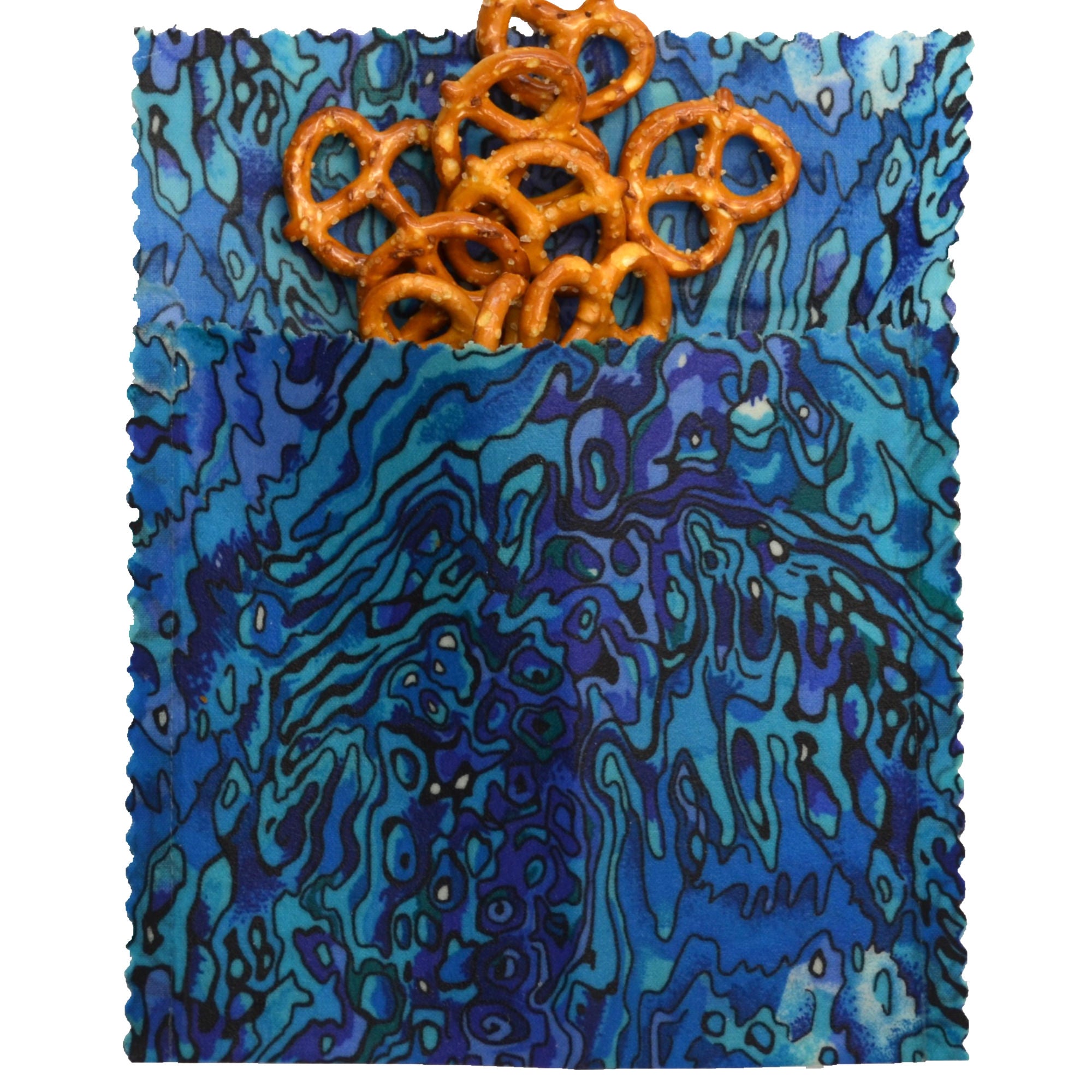 Eco-Friendly Beeswax Food Wraps - Reusable Sustainable Paua Blue Wax Wraps for Food Storage, Sandwich Wrapping & Fresh Produce Preservation | Plastic-Free Kitchen Essentials