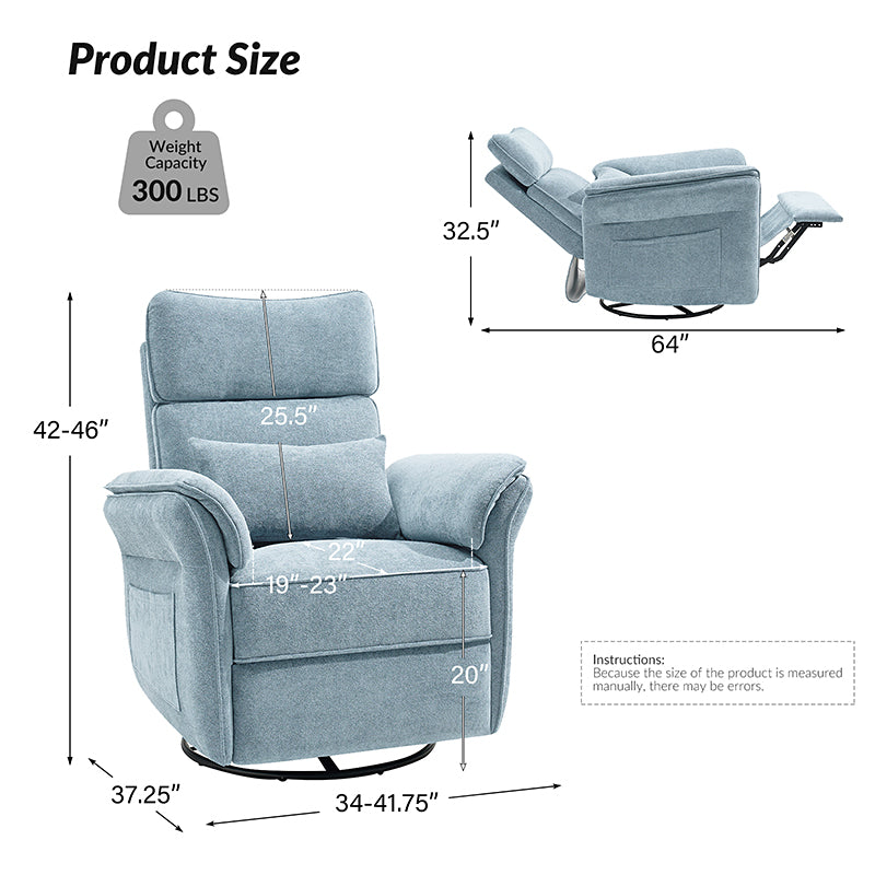 Comfortable Baby Nursery Power Glider Recliner - Perfect for Nursing, Rocking & Bonding with Your Newborn - Ideal for Nurseries, Bedrooms & Living Rooms