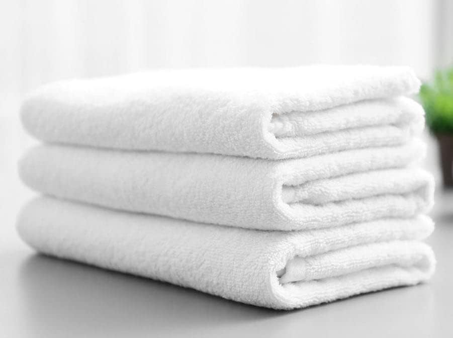 Premium COTFLEX 100% Cotton Hand and Face Towels - Soft & Absorbent, 14x21 Inches, White (Pack of 3) - Perfect for Bathroom, Gym, Travel & Spa Use