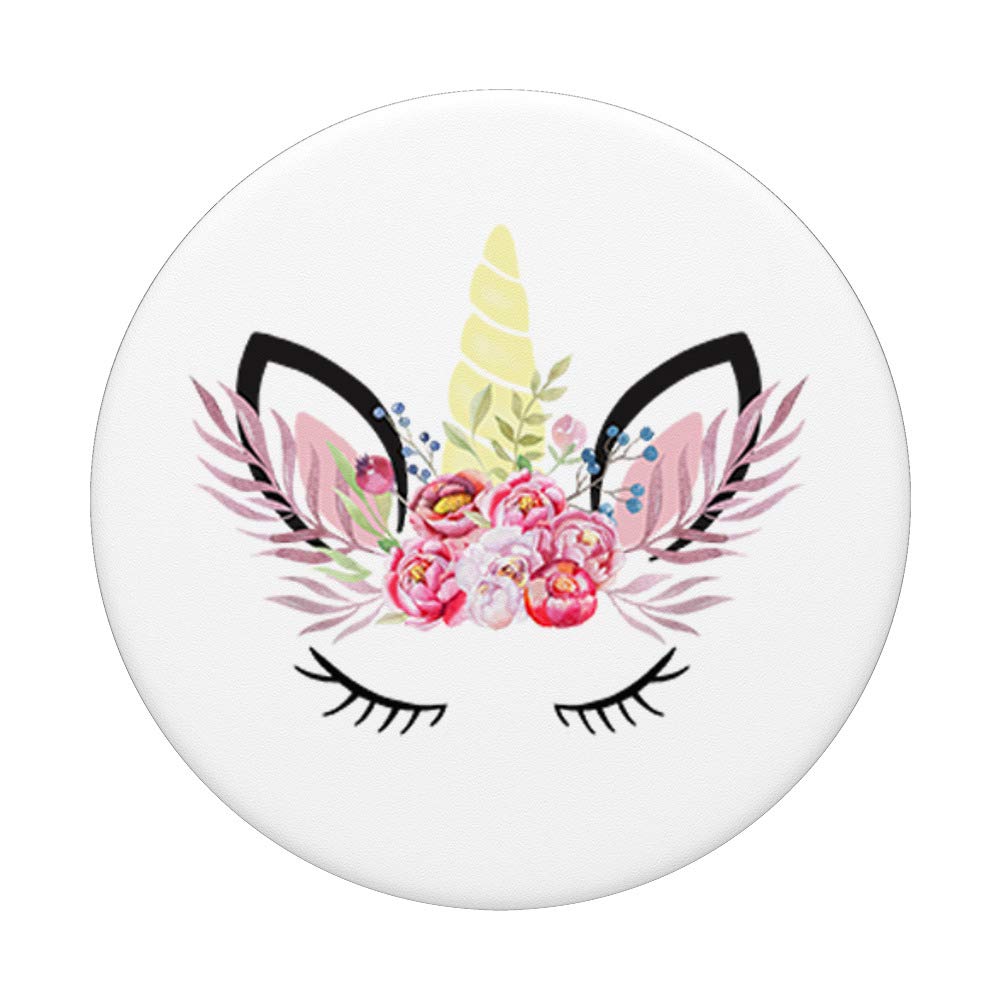 Unicorn Face with Flower Crown Cute Stuffed Animal Plush Toy for Kids, Perfect for Birthday Gifts, Nursery Decor, and Cuddling